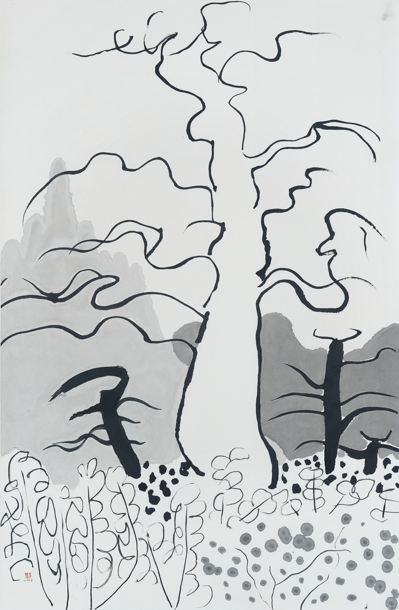 장병언, structure landscape 061, ink_on_paper, painting, 2026